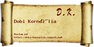 Dobi Kornélia névjegykártya